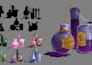 design stylized game assets and props